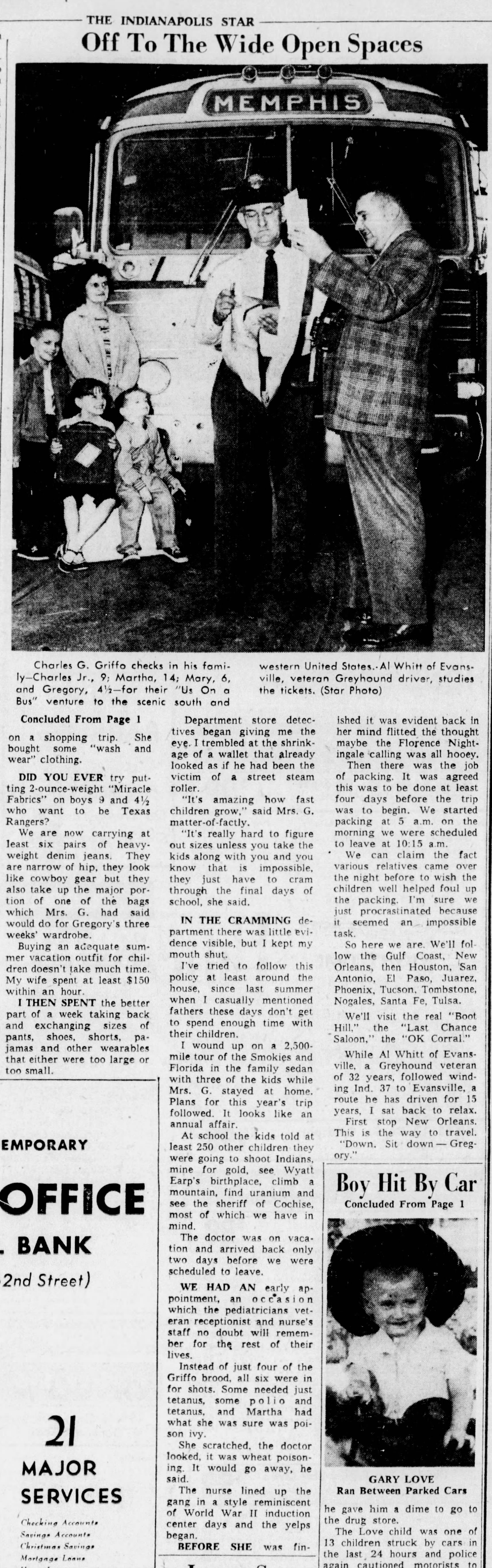 Newspaper clipping for We're Off To The Wide Open Spaces, Off To The Wide Open Spaces 2