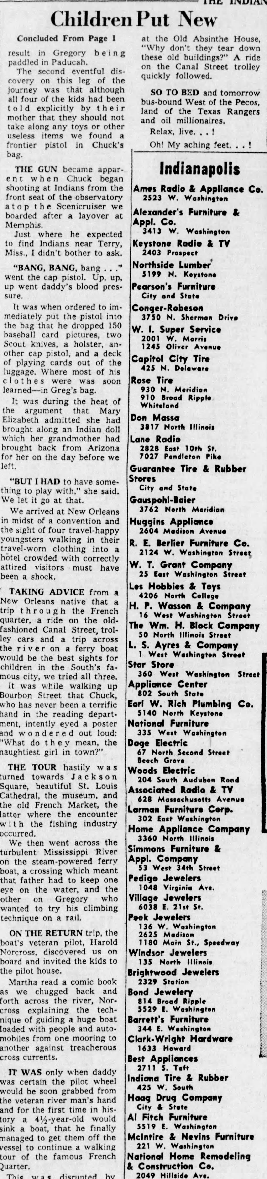 Newspaper clipping for Children Put New Light On Old French Quarter, Children Put New 2