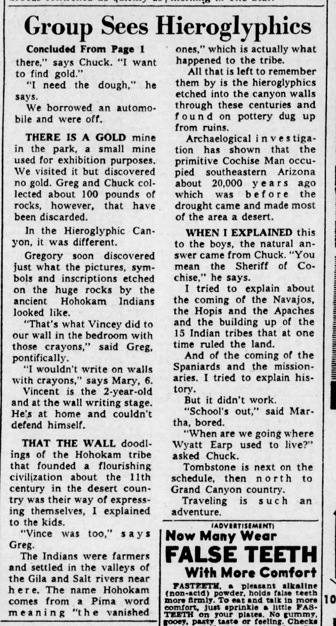 Newspaper clipping for Group Gets Look at Heiroglyphics, Page 2