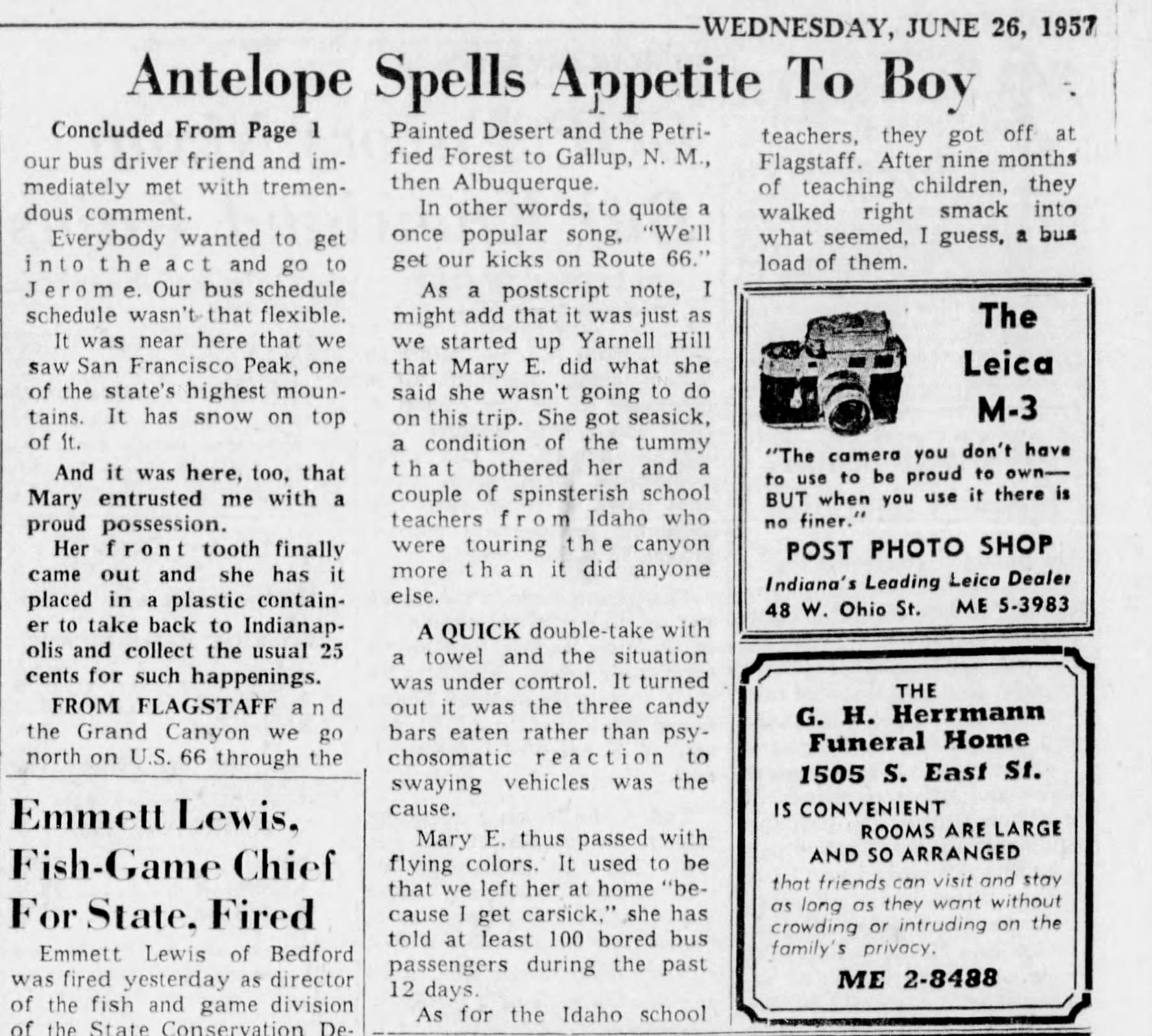 Newspaper clipping for Boy Tourist Looks On Antelope As Just Something Else To Eat, Page 2