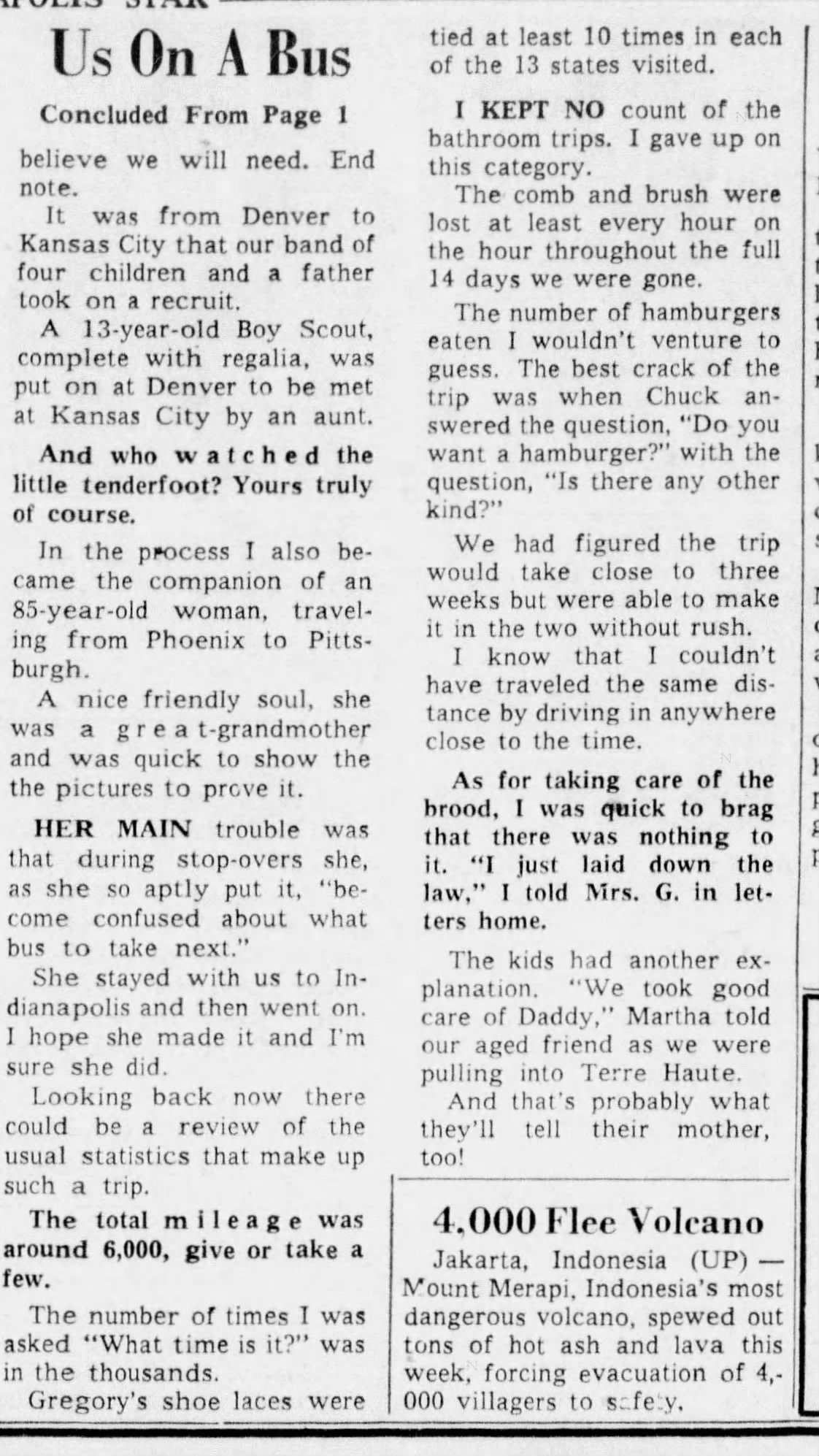 Newspaper clipping for Pike's Peak Fades In Distance... And Western Jaunt's Completed, Page 2