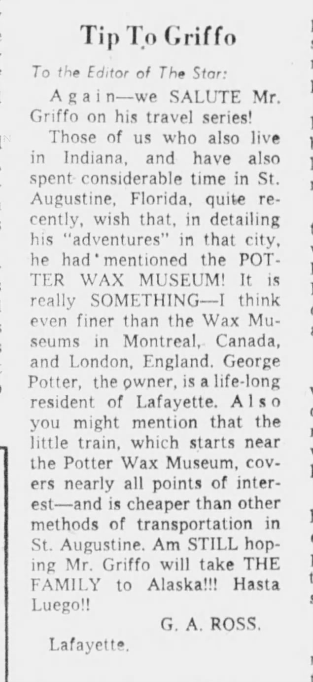 Newspaper clipping for Tip to Griffo, Tip to Griffo