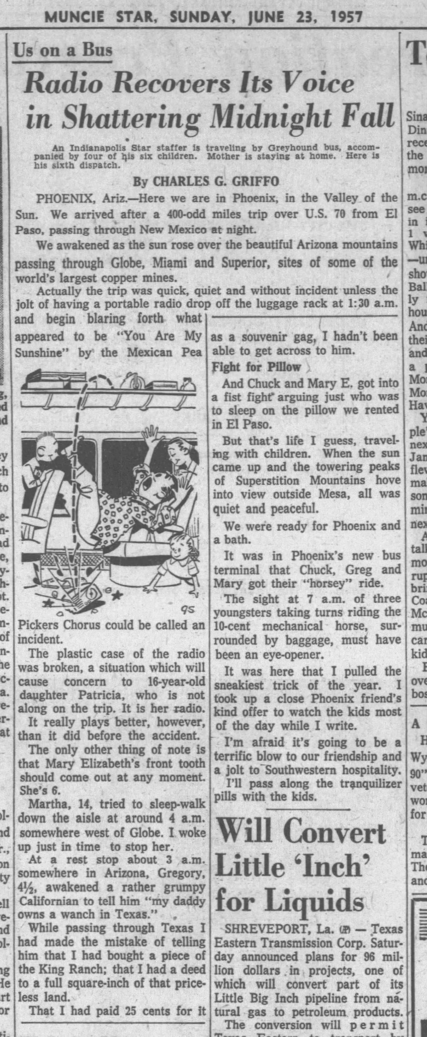 Newspaper clipping for Radio Recovers Its Voice in Shattering Midnight Fall, Page 1